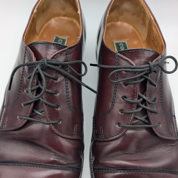 Cole Haan Men’s 11 D Caldwell Oxford Dress Shoes Burgundy Leather Cap Toe - Picture 7 of 11